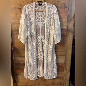 Indigo Poppy Lace Duster